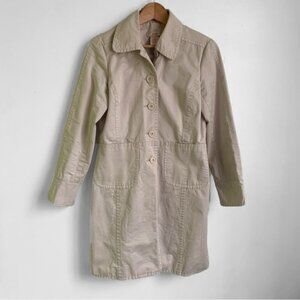 Joe Fresh Cream Cotton Trench Coat Jacket